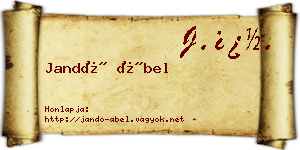 Jandó Ábel névjegykártya