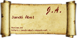 Jandó Ábel névjegykártya