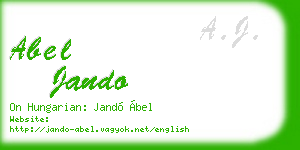 abel jando business card
