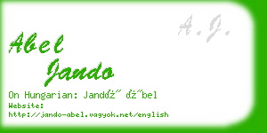 abel jando business card